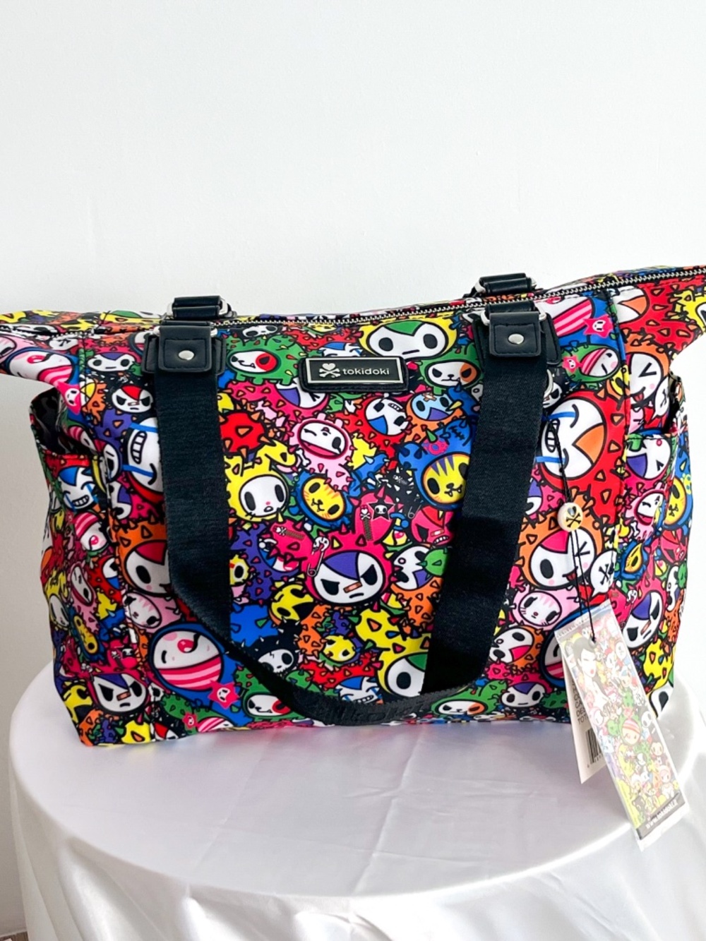 Tokidoki Cactus Friends Zipper Tote Shoulder Bag Purse Vintage Sandy Rainbow New - Picture 6 of 14
